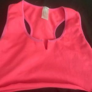 Slit pink crop